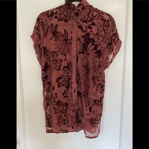 Gorgeous pink/wine colored sheer UO top